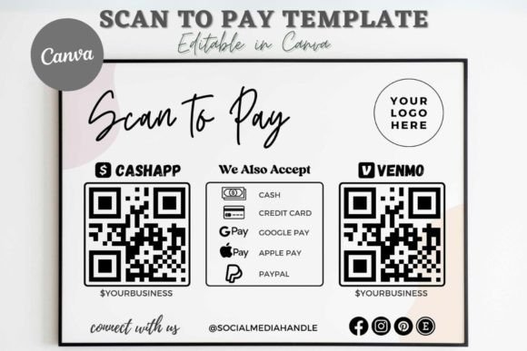 Download Editable Scan to Pay Card Canva Template - Card Collection