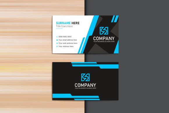 Download Blue Geometric Graphic Business Card - Card Collection
