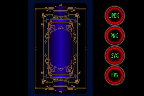Download Oriental Glowing Blue Card Background - Card Collection