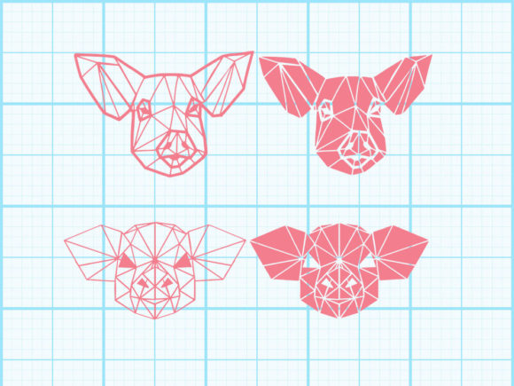 Download Pig Head Geometrical Design - Geometrical Collection