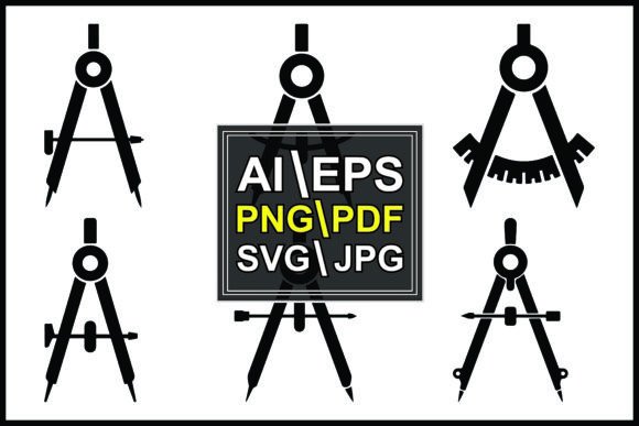 Download Silhouette Compass Geometry Drafting Too - Geometry Collection