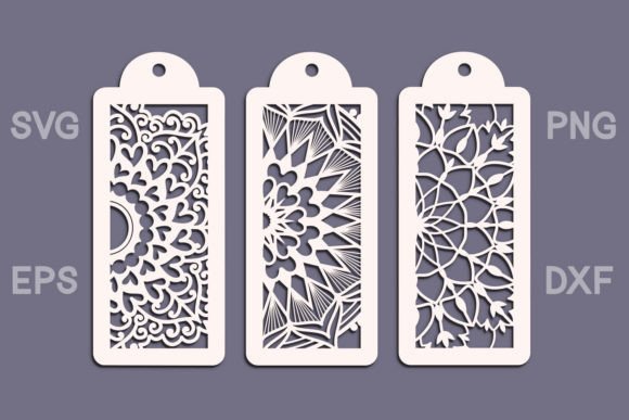 Download Geometrical Mandala Bookmarks 3 SVGs - Geometrical Collection