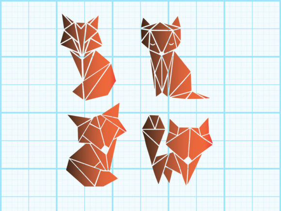Download Fox Cute Geometrical Design - Geometrical Collection